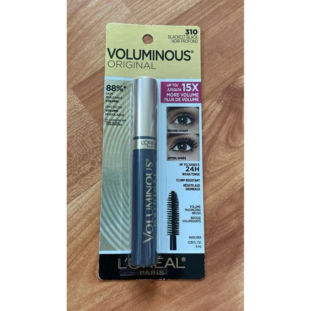 L'Oreal Paris Voluminous Waterproof Mascara, Blackest Black 310 NEW in pkg NIB‎